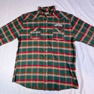 Plaid Button-Up Shirt - Green and Red XXL Sierra Nevada Brewing Co.